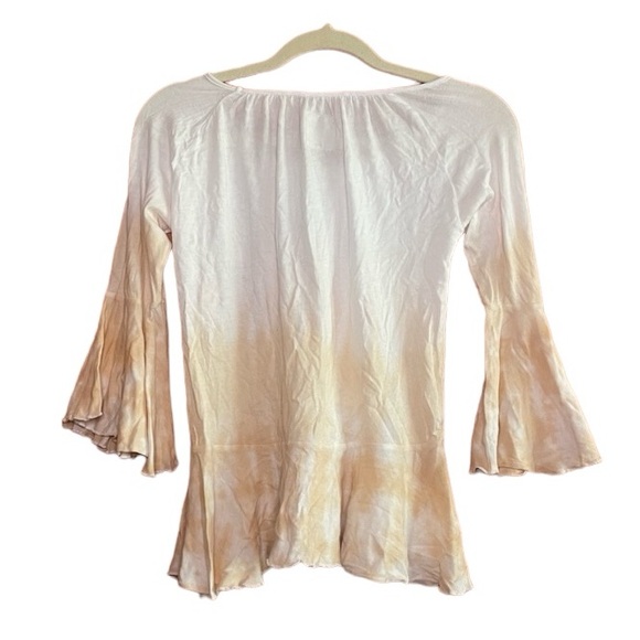 Chaser Gauzy Cotton Shirred Raglan Long Sleeve in Dip Dye Size Medium NWT - Picture 2 of 4